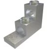 Aluminum Panelboard Lug, Dual Rated, Conductor Range 300-6, 2-Ports, 1 Hole, 5/16 in. Bolt Size, Tin Plated by ILSCO