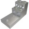 Aluminum Panelboard Lug, Dual Rated, Conductor Range 600-2, 4-Ports, 2-Holes, 1/2 in. Bolt Size by ILSCO