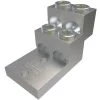Aluminum Panelboard Lug, Dual Rated, Conductor Range 600-2, 4-Ports, 2 Holes, 3/8 in. Bolt Size by ILSCO