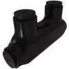 Nimbus Insulated Aluminum In-Line Splicer-Reducer Connector, Conductor Range 500-4, 2-Ports, Tin Plated by ILSCO