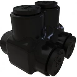 Nimbus Insulated Aluminum Multi-Tap Connector, Conductor Range 350-6, 2-Ports, Dual Sided Entry, Tin Plated by ILSCO