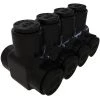 Nimbus Insulated Aluminum Multi-Tap Connector, Conductor Range 600-4, 4-Ports, Dual Sided Entry, Tin Plated by ILSCO