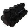 Nimbus Insulated Aluminum Multi-Tap Connector, Conductor Range 600-4, 5-Ports, Dual Sided Entry, Tin Plated by ILSCO