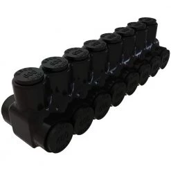 Nimbus Insulated Aluminum Multi-Tap Connector, Conductor Range 600-4,8 Ports, Dual Sided Entry, Tin Plated by ILSCO