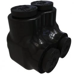 Nimbus Insulated Aluminum Multi-Tap Connector, Conductor Range 3/0-6, 2 Ports, Single Sided Entry, Tin Plated by ILSCO