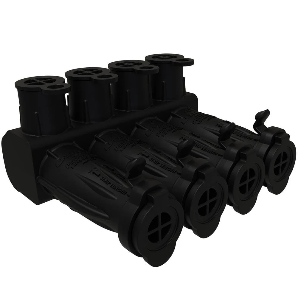 SafetySub Insulated Multi-Tap Connector, Direct Burial, Conductor Range 350-12, 4 Ports by ILSCO 1 SafetySub Insulated Multi-Tap Connector, Direct Burial, Conductor Range 350-12, 4 Ports by ILSCO