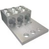 Aluminum Mechanical Lug Connector, Conductor Range 600-2, 3 Ports, 6 Holes, 1/2 in. Bolt Size by ILSCO