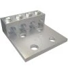 Aluminum Mechanical Lug Connector, Conductor Range 350-6, 4 Ports, 4 Holes, 1/2 in. Bolt Size by ILSCO