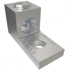Aluminum Mechanical Lug Connector, Conductor Range 1/0-14, 1 Port, 1 Hole, 1/4 in. Bolt Size (6-Pack) by ILSCO