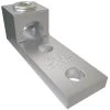 Aluminum Mechanical Lug Connector, Conductor Range 600-2, 1 Port, 2 Holes, 1/2 in. Bolt Size by ILSCO