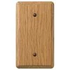 Contemporary 1 Gang Blank Wood Wall Plate - Light Oak by AMERELLE