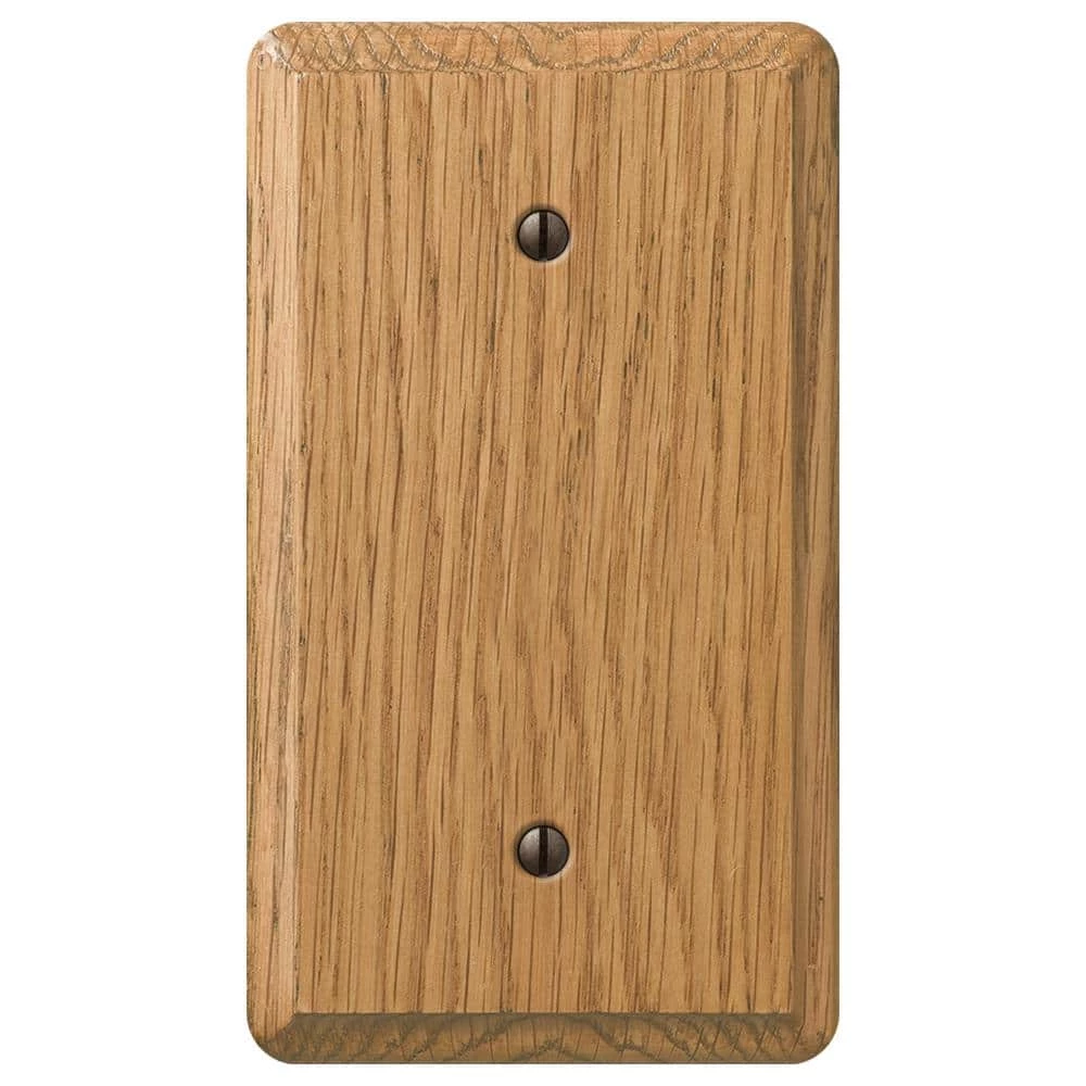 Contemporary 1 Gang Blank Wood Wall Plate - Light Oak by AMERELLE 1 Contemporary 1 Gang Blank Wood Wall Plate - Light Oak by AMERELLE