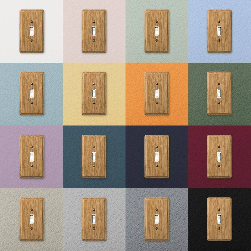 Contemporary Light Oak 1-Gang Duplex Outlet Wood Wall Plate (4-Pack) by AMERELLE 3 Contemporary Light Oak 1-Gang Duplex Outlet Wood Wall Plate (4-Pack) by AMERELLE - Image 3
