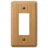 Contemporary 1 Gang Rocker Wood Wall Plate - Light Oak by AMERELLE