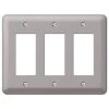 Declan 3 Gang Rocker Steel Wall Plate - Pewter by AMERELLE
