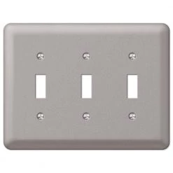 Declan 3 Gang Toggle Steel Wall Plate - Pewter by AMERELLE