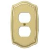 Vineyard 1 Gang Duplex Steel Wall Plate - Polished Brass by AMERELLE