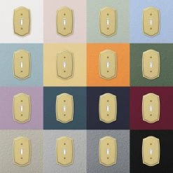 Vineyard 1 Gang Rocker Steel Wall Plate - Polished Brass by AMERELLE -AMERELLE Sales polished brass amerelle rocker light switch plates 159rbr 66 1000