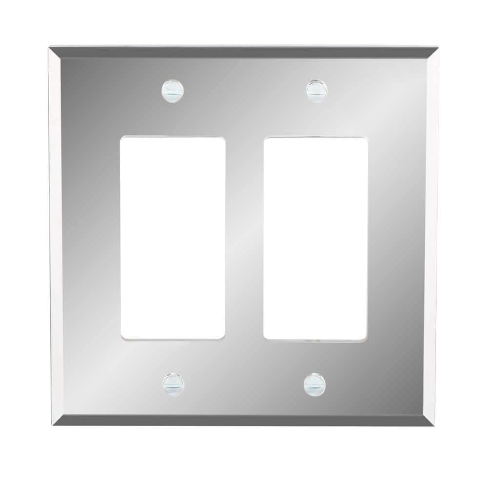 Acrylic 2 Gang Rocker Acryilic Wall Plate - Polished Mirror by AMERELLE 5 Acrylic 2 Gang Rocker Acryilic Wall Plate - Polished Mirror by AMERELLE - Image 5