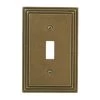 Tiered 1 Gang Toggle Metal Wall Plate - Rustic Brass by AMERELLE