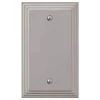 Tiered 1 Gang Blank Metal Wall Plate - Satin Nickel by AMERELLE