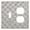 Hancock Satin Nickel 2-Gang 1-Toggle and 1-Duplex Wall Plate, Cast Metal by AMERELLE