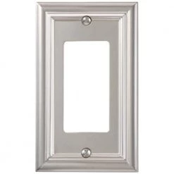 Continental 1 Gang Rocker Metal Wall Plate - Satin Nickel by AMERELLE
