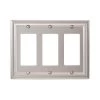 Continental 3 Gang Rocker Metal Wall Plate - Satin Nickel by AMERELLE