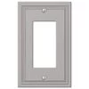 Hallcrest 1 Gang Rocker Metal Wall Plate - Satin Nickel by AMERELLE