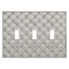 Hancock Satin Nickel 3-Gang Toggle Wall Plate, Cast Metal by AMERELLE