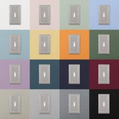 Continental 1 Gang Toggle Metal Wall Plate - Satin Nickel by AMERELLE -AMERELLE Sales satin nickel amerelle toggle light switch plates 94tn 66 1000