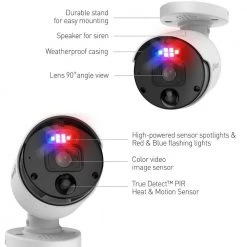 16-Channel 4K 2TB PoE NVR Security Camera System with 8 Wired Bullet Security Cameras and 1 Wired PT Camera by Swann -AMERELLE Sales swann security camera recorders nvk 16898081pt fa 1000