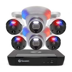 8-Channel 4K Upscale 2TB NVR Security Camera System with 4 Wired Bullets and 2 Wired Domes by Swann