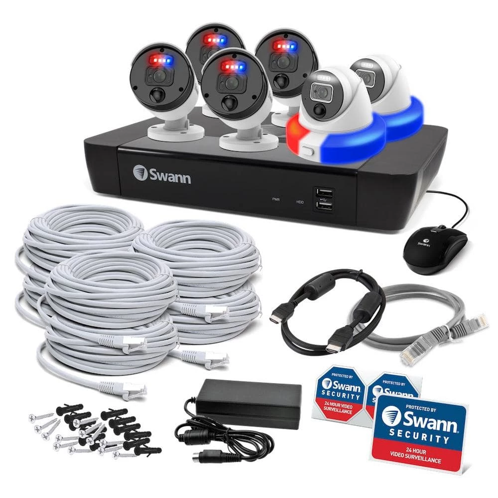 8-Channel 4K Upscale 2TB NVR Security Camera System with 4 Wired Bullets and 2 Wired Domes by Swann 2 8-Channel 4K Upscale 2TB NVR Security Camera System with 4 Wired Bullets and 2 Wired Domes by Swann - Image 2