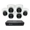 8-Channel 4K UHD PoE Cat5 NVR with 6 Wired Pro Series Dome Security Camera System with Face Recognition by Swann