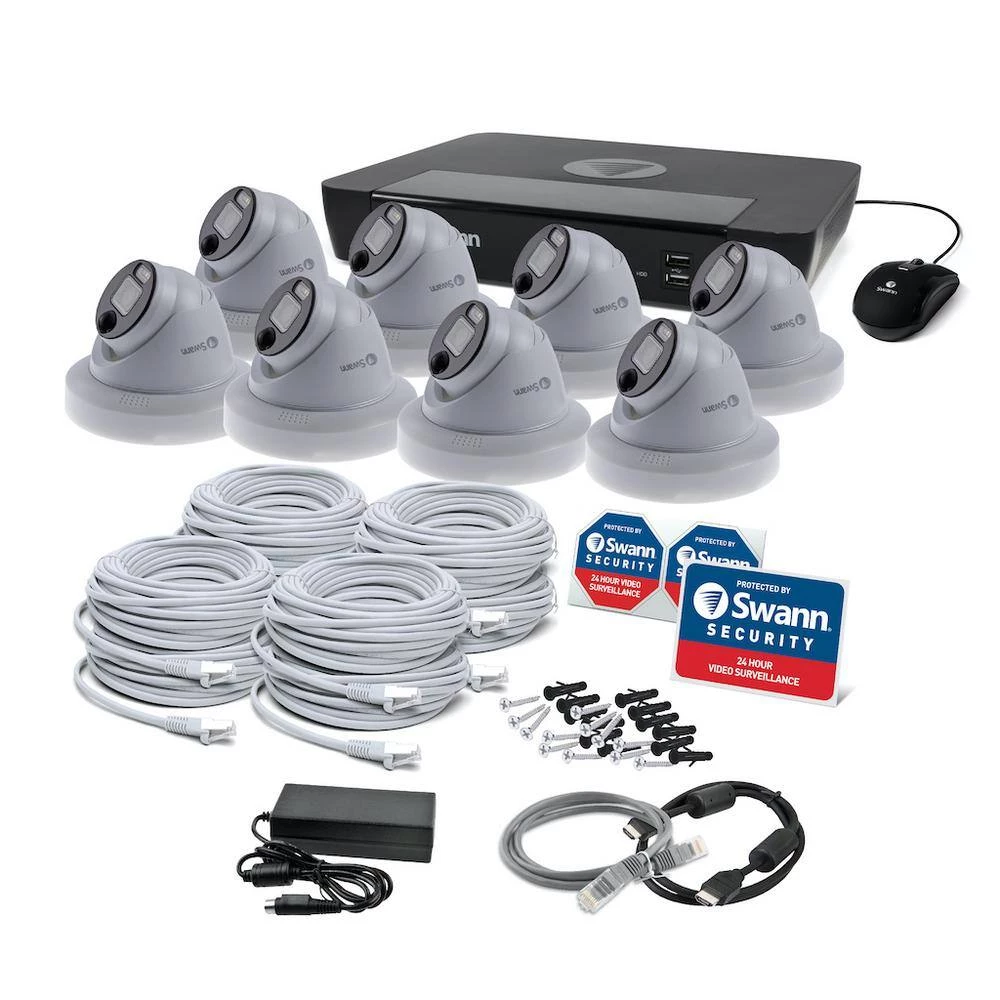 8-Channel 4K UHD PoE Cat5 NVR with 8 Wired Pro Series Dome Security Camera System with Face Recognition by Swann 3 8-Channel 4K UHD PoE Cat5 NVR with 8 Wired Pro Series Dome Security Camera System with Face Recognition by Swann - Image 3