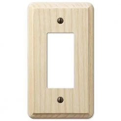Contemporary 1 Gang Rocker Wood Wall Plate - Unfinished Ash by AMERELLE