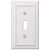 Continental 1 Gang Toggle Metal Wall Plate - White by AMERELLE