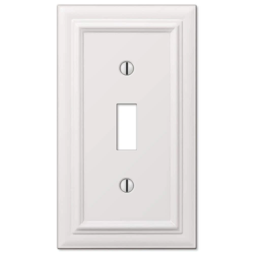 Continental 1 Gang Toggle Metal Wall Plate - White by AMERELLE 1 Continental 1 Gang Toggle Metal Wall Plate - White by AMERELLE