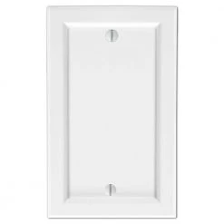 Woodmore 1 Gang Blank Wood Wall Plate - White by AMERELLE