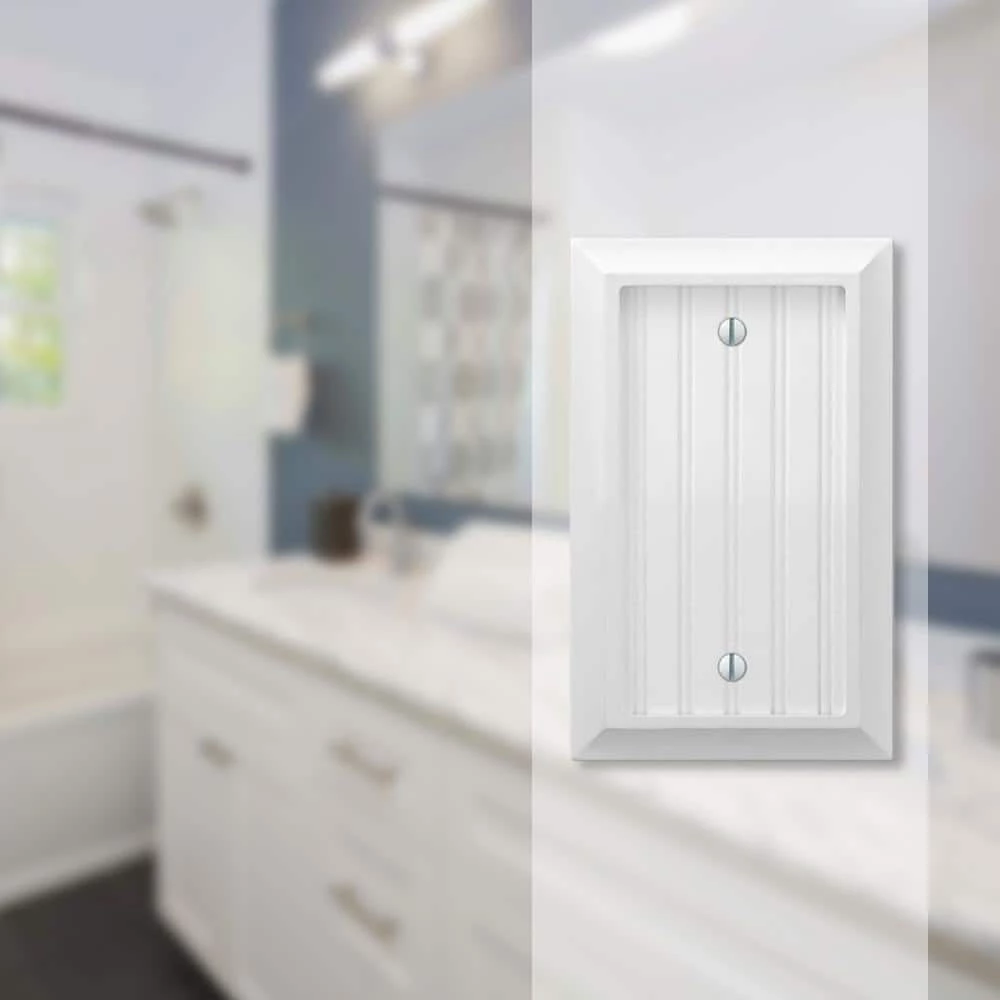 Cottage 1 Gang Blank Composite Wall Plate - White by AMERELLE 2 Cottage 1 Gang Blank Composite Wall Plate - White by AMERELLE - Image 2