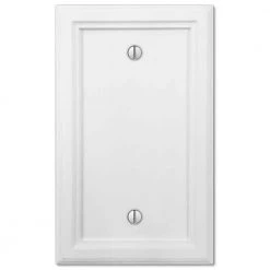 Elly 1 Gang Blank Composite Wall Plate - White by AMERELLE
