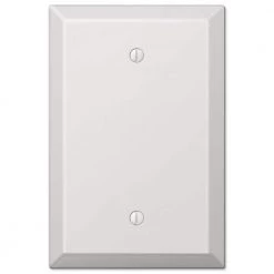 Oversized 1 Gang Blank Steel Wall Plate - White by AMERELLE