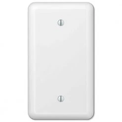 Declan 1 Gang Blank Steel Wall Plate - White by AMERELLE