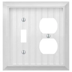 Cottage 2 Gang 1-Toggle and 1-Duplex Composite Wall Plate - White by AMERELLE