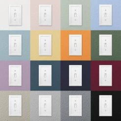 Elly 2 Gang 1-Toggle and 1-Rocker Composite Wall Plate - White by AMERELLE -AMERELLE Sales white amerelle combination wall plates 4052trw 66 1000