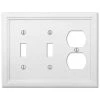Elly 3 Gang 2-Toggle and 1-Duplex Composite Wall Plate - White by AMERELLE