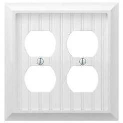 Cottage 2 Gang Duplex Composite Wall Plate - White by AMERELLE