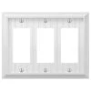 Cottage 3 Gang Rocker Composite Wall Plate - White by AMERELLE