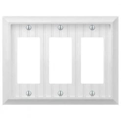 Cottage 3 Gang Rocker Composite Wall Plate - White by AMERELLE